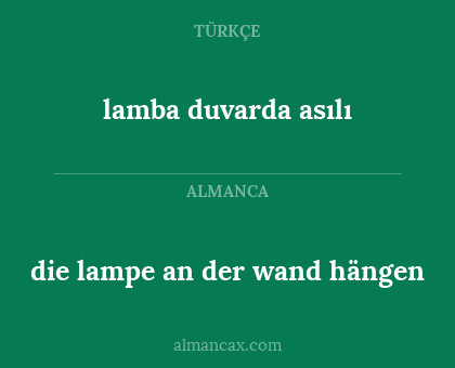 die lampe an der wand hängen - lamba duvarda asılı