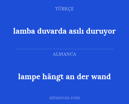 lamba duvarda asılı duruyor - lampe hängt an der wand