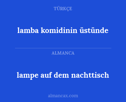 lampe auf dem nachttisch - lamba komidinin üstünde