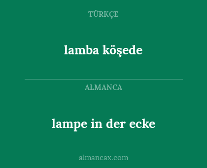 lampe in der ecke - lamba köşede