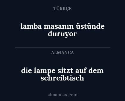die lampe sitzt auf dem schreibtisch - lamba masanın üstünde duruyor