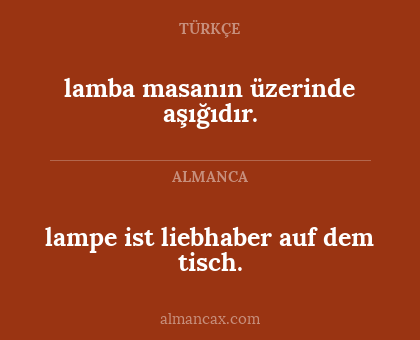 lamba masanın üzerinde aşığıdır. - lampe ist liebhaber auf dem tisch.