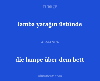 die lampe über dem bett - lamba yatağın üstünde