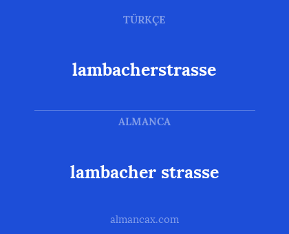 lambacher strasse - lambacherstrasse