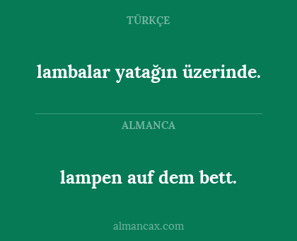 lambalar yatağın üzerinde. - lampen auf dem bett.