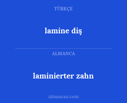 laminierter zahn - lamine diş