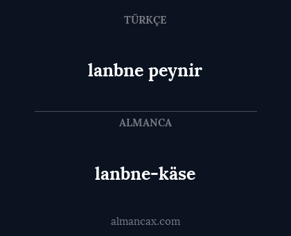 lanbne-käse - lanbne peynir