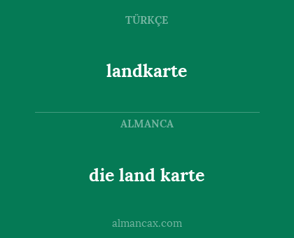 landkarte - die land karte