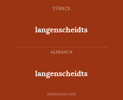 langenscheidts - langenscheidts
