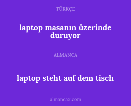 laptop masanın üzerinde duruyor - laptop steht auf dem tisch