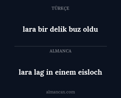 lara lag in einem eisloch - lara bir delik buz oldu