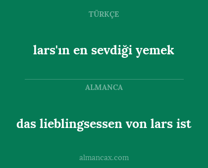 lars'ın en sevdiği yemek - das lieblingsessen von lars ist
