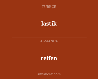 lastik - reifen
