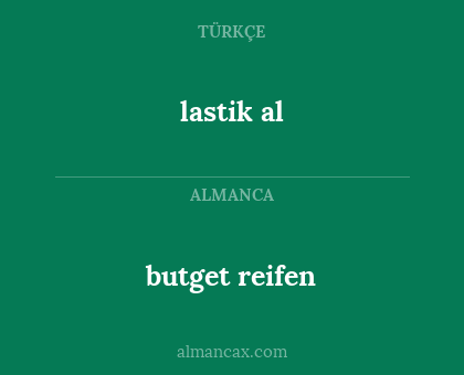 lastik al - butget reifen