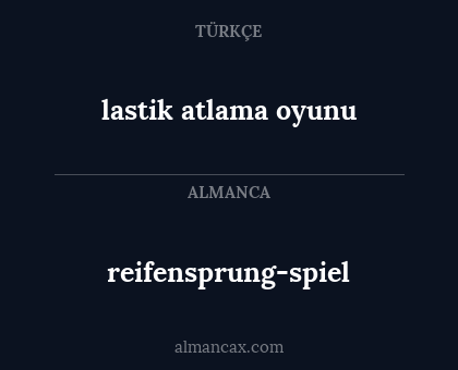 lastik atlama oyunu - reifensprung-spiel