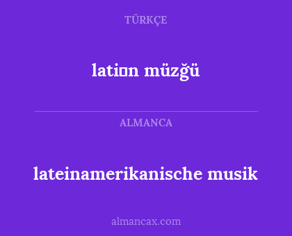 lateinamerikanische musik - lati̇n müzğü