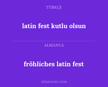 latin fest kutlu olsun - fröhliches latin fest