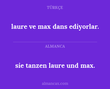 sie tanzen laure und max. - laure ve max dans ediyorlar.