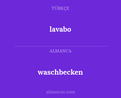 lavabo - waschbecken