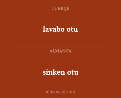 sinken otu - lavabo otu