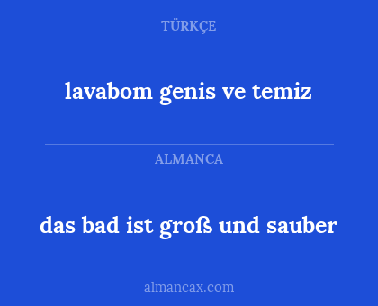 lavabom genis ve temiz - das bad ist groß und sauber