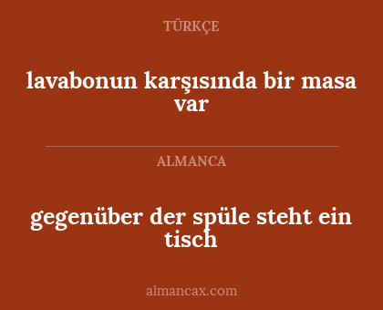 gegenüber der spüle steht ein tisch - lavabonun karşısında bir masa var