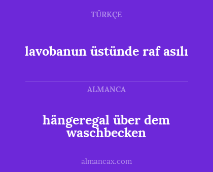 lavobanun üstünde raf asılı - hängeregal über dem waschbecken