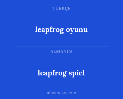 leapfrog spiel - leapfrog oyunu