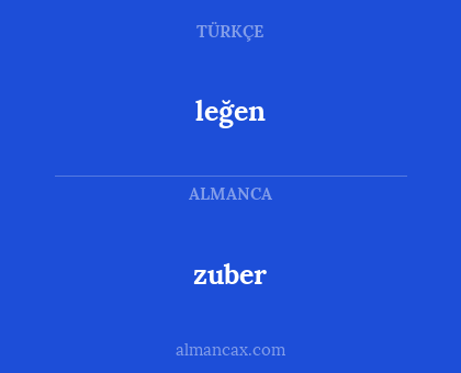 zuber - leğen