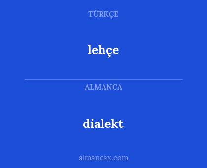 dialekt - lehçe
