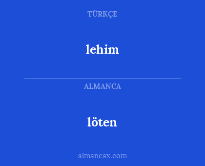 lehim - löten