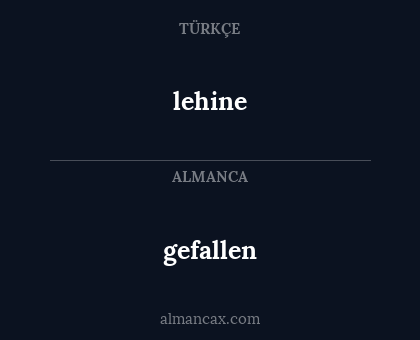 gefallen - lehine