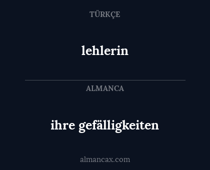 lehlerin - ihre gefälligkeiten