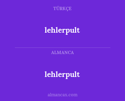 lehlerpult - lehlerpult
