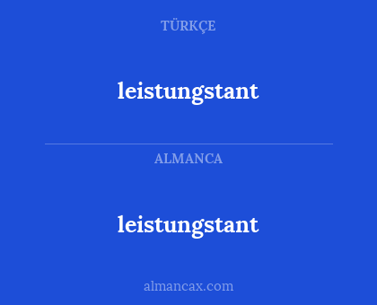 leistungstant - leistungstant