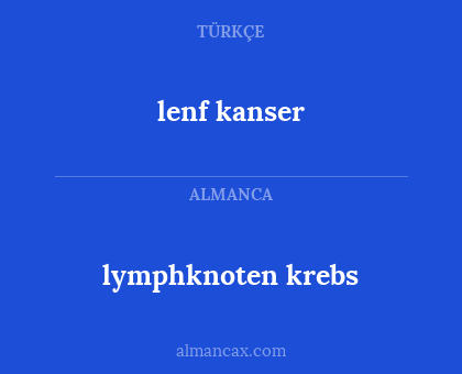 lenf kanser - lymphknoten krebs