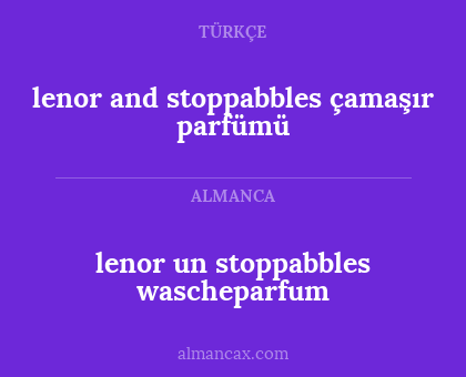 lenor un stoppabbles wascheparfum - lenor and stoppabbles çamaşır parfümü