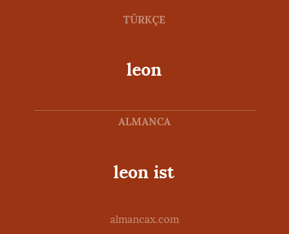 leon - leon ist