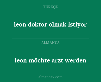 leon möchte arzt werden - leon doktor olmak istiyor