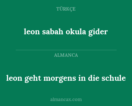 leon geht morgens in die schule - leon sabah okula gider
