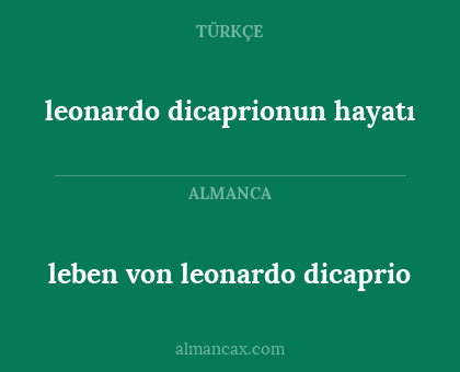 leonardo dicaprionun hayatı - leben von leonardo dicaprio