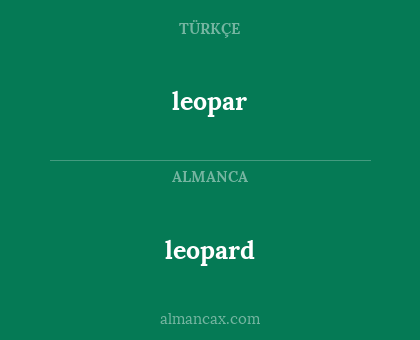 leopar - leopard