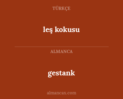 gestank - leş kokusu