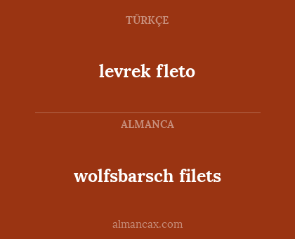 wolfsbarsch filets - levrek fleto