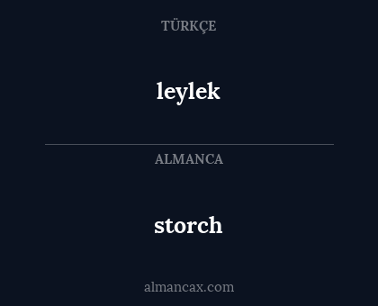 storch - leylek