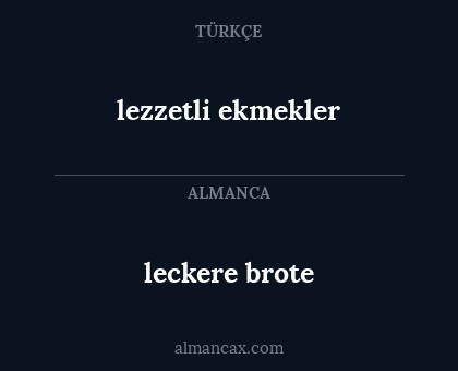 leckere brote - lezzetli ekmekler