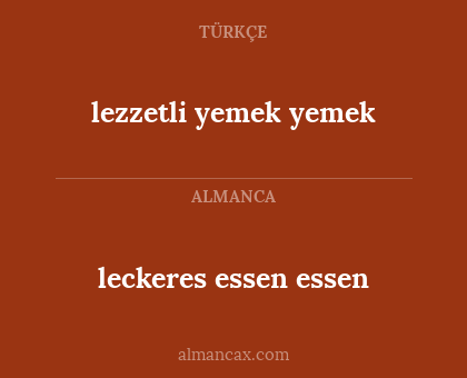 lezzetli yemek yemek - leckeres essen essen