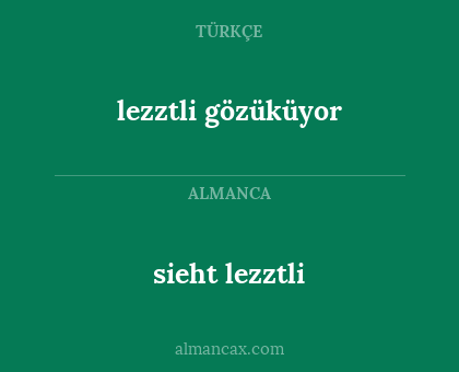 sieht lezztli - lezztli gözüküyor