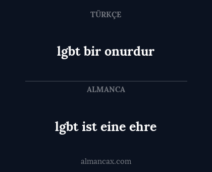 lgbt ist eine ehre - lgbt bir onurdur