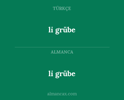 li grübe - li grübe